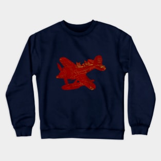 Little Floatplane, Red Crewneck Sweatshirt